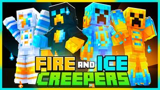 Thumbnail of the Minecraft Bedrock Marketplace product Fire and Ice Creepers created by The Lucky Petals.