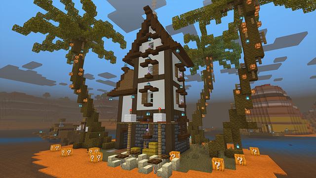 Screenshot of the Minecraft Bedrock Marketplace product Haunted Village created by The Lucky Petals.