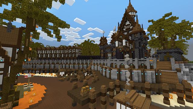 Screenshot of the Minecraft Bedrock Marketplace product Haunted Village created by The Lucky Petals.