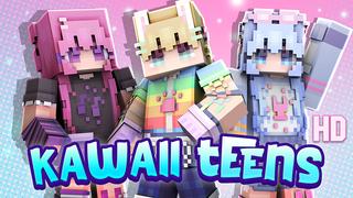 Thumbnail of the Minecraft Bedrock Marketplace product Kawaii Teens HD created by The Lucky Petals.