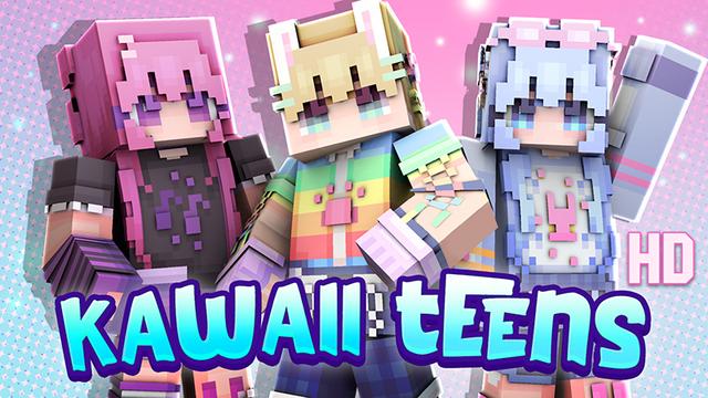 Thumbnail of the Minecraft Bedrock Marketplace product Kawaii Teens HD created by The Lucky Petals.