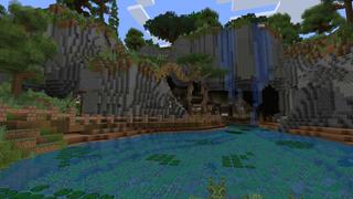 Screenshot of the Minecraft Bedrock Marketplace product Millionaire Cave Mansion created by The Lucky Petals.