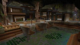 Screenshot of the Minecraft Bedrock Marketplace product Millionaire Cave Mansion created by The Lucky Petals.