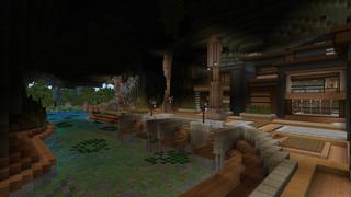 Screenshot of the Minecraft Bedrock Marketplace product Millionaire Cave Mansion created by The Lucky Petals.