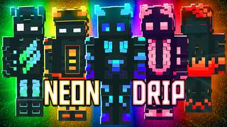 Thumbnail of the Minecraft Bedrock Marketplace product Neon Drip created by The Lucky Petals.