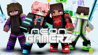 Thumbnail of the Minecraft Bedrock Marketplace product Neon Gamerz created by The Lucky Petals.