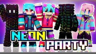 Thumbnail of the Minecraft Bedrock Marketplace product Neon Party created by The Lucky Petals.