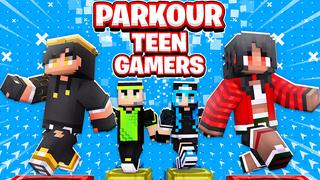 Thumbnail of the Minecraft Bedrock Marketplace product Parkour Teen Gamers created by The Lucky Petals.