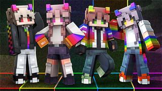 Thumbnail of the Minecraft Bedrock Marketplace product Rainbow Demon Teens created by The Lucky Petals.