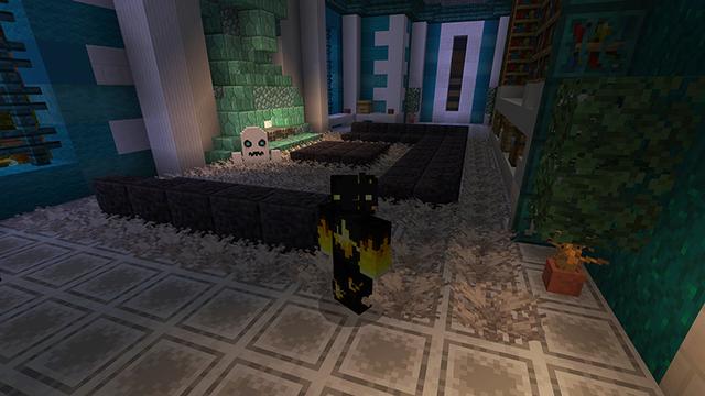 Screenshot of the Minecraft Bedrock Marketplace product Secrets of the Haunted Mansion created by The Lucky Petals.