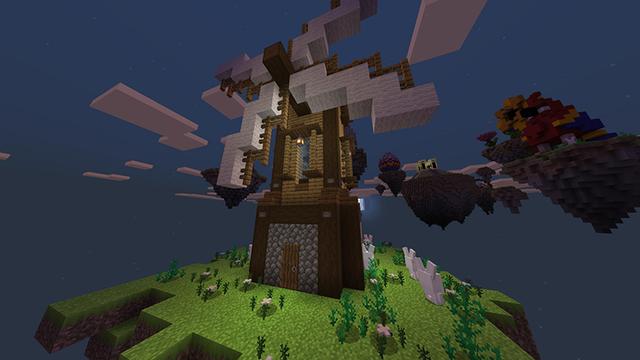 Screenshot of the Minecraft Bedrock Marketplace product SkyBlock Egg Hunt created by The Lucky Petals.