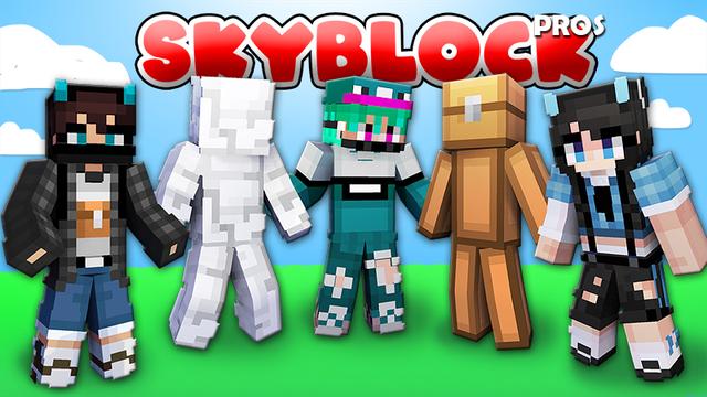 Thumbnail of the Minecraft Bedrock Marketplace product SkyBlock Pros created by The Lucky Petals.