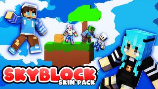 Thumbnail of the Minecraft Bedrock Marketplace product SkyBlock Skin Pack created by The Lucky Petals.
