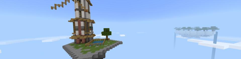 Panorama of the Minecraft Bedrock Marketplace product SkyBlock Time created by The Lucky Petals.