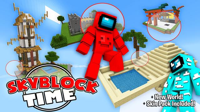 Thumbnail of the Minecraft Bedrock Marketplace product SkyBlock Time created by The Lucky Petals.