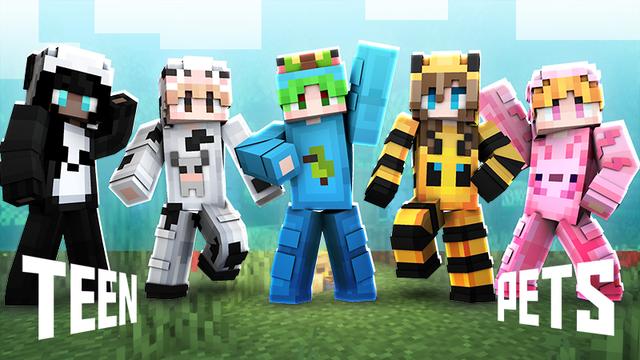 Thumbnail of the Minecraft Bedrock Marketplace product Teen Pets created by The Lucky Petals.