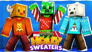 Thumbnail of the Minecraft Bedrock Marketplace product Ugly Holly Sweaters created by The Lucky Petals.