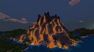 Screenshot of the Minecraft Bedrock Marketplace product Volcano Village created by The Lucky Petals.