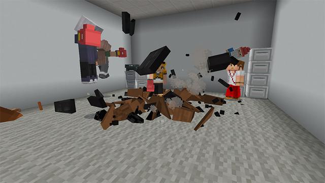Screenshot of the Minecraft Bedrock Marketplace product Furniture Fury created by The Misfit Society.
