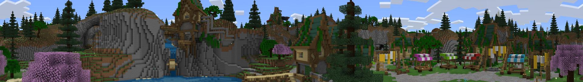 Panorama of the Minecraft Bedrock Marketplace product Spring-a-majig Spawn created by The Misfit Society.