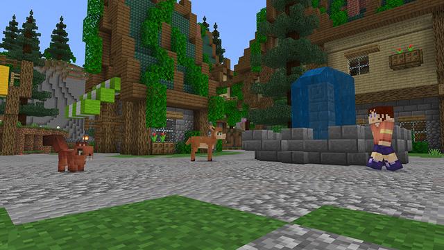 Screenshot of the Minecraft Bedrock Marketplace product Spring-a-majig Spawn created by The Misfit Society.