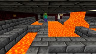 Screenshot of the Minecraft Bedrock Marketplace product Danger Rooms created by The Rage Craft Room.