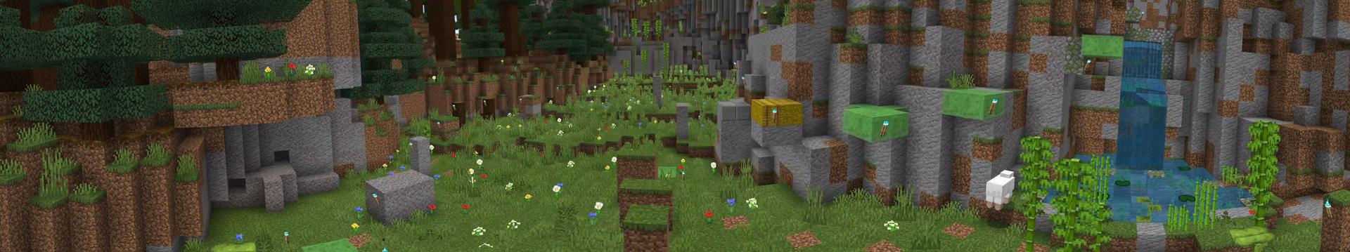 Panorama of the Minecraft Bedrock Marketplace product Flow Parkour created by The Rage Craft Room.