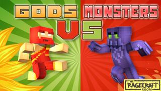 Thumbnail of the Minecraft Bedrock Marketplace product Gods Vs. Monsters created by The Rage Craft Room.