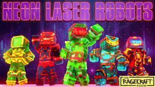 Thumbnail of the Minecraft Bedrock Marketplace product Neon Laser Robots created by The Rage Craft Room.