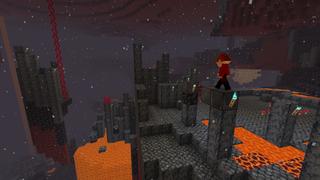 Screenshot of the Minecraft Bedrock Marketplace product Nether Parkour created by The Rage Craft Room.