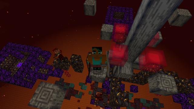 Screenshot of the Minecraft Bedrock Marketplace product Nether Parkour created by The Rage Craft Room.