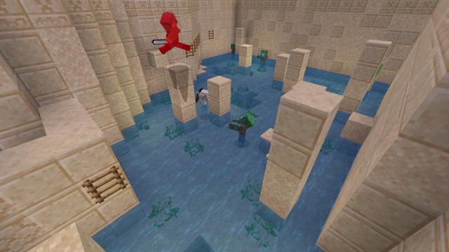 Screenshot of the Minecraft Bedrock Marketplace product Parkour Dystopia created by The Rage Craft Room.