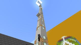 Screenshot of the Minecraft Bedrock Marketplace product Parkour Dystopia created by The Rage Craft Room.