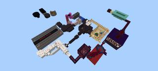 Panorama of the Minecraft Bedrock Marketplace product Parkour Heroes created by The Rage Craft Room.