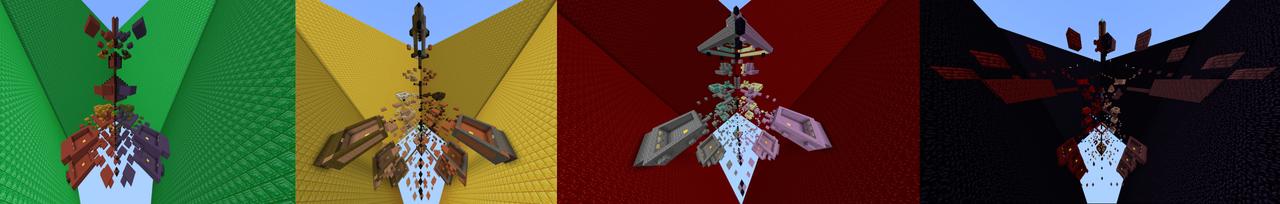 Panorama of the Minecraft Bedrock Marketplace product Parkour Wars: Champion Edition created by The Rage Craft Room.
