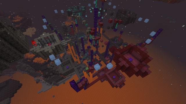 Screenshot of the Minecraft Bedrock Marketplace product Parkour Wars Nether Edition created by The Rage Craft Room.