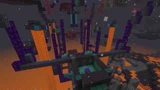 Screenshot of the Minecraft Bedrock Marketplace product Parkour Wars Nether Edition created by The Rage Craft Room.