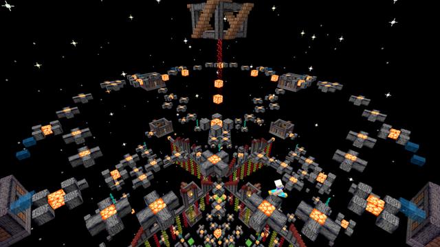 Screenshot of the Minecraft Bedrock Marketplace product Parkour Wars: Starlight created by The Rage Craft Room.