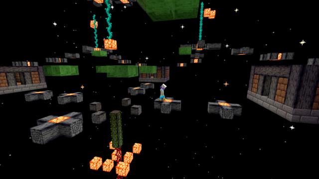 Screenshot of the Minecraft Bedrock Marketplace product Parkour Wars: Starlight created by The Rage Craft Room.