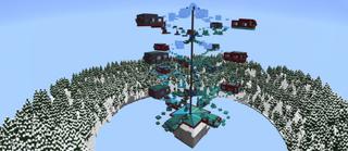 Panorama of the Minecraft Bedrock Marketplace product Parkour Wars: Winter Edition created by The Rage Craft Room.