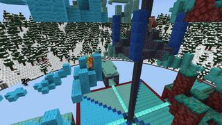 Screenshot of the Minecraft Bedrock Marketplace product Parkour Wars: Winter Edition created by The Rage Craft Room.