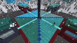 Screenshot of the Minecraft Bedrock Marketplace product Parkour Wars: Winter Edition created by The Rage Craft Room.