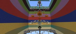 Panorama of the Minecraft Bedrock Marketplace product Parkour Wars created by The Rage Craft Room.