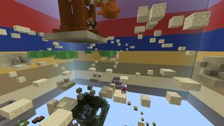 Screenshot of the Minecraft Bedrock Marketplace product Parkour Wars created by The Rage Craft Room.