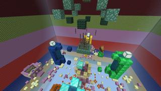 Screenshot of the Minecraft Bedrock Marketplace product Parkour Wars created by The Rage Craft Room.