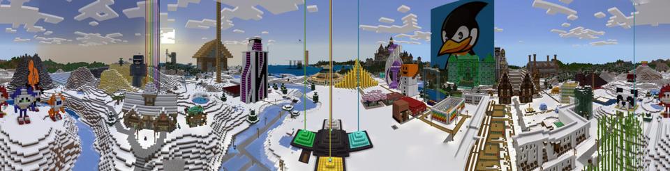 Panorama of the Minecraft Bedrock Marketplace product SB737's 10K Survival World created by The Wizard and Wyld.