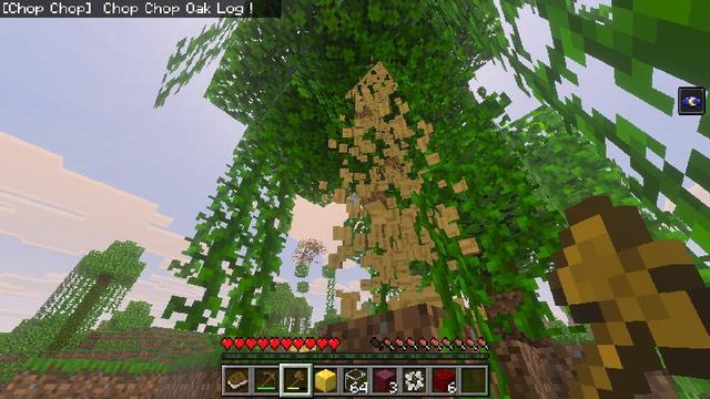 Screenshot of the Minecraft Bedrock Marketplace product Chop Chop Add-On created by The World Foundry.