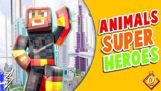 Thumbnail of the Minecraft Bedrock Marketplace product Animals Super Heroes created by ThunderAy.
