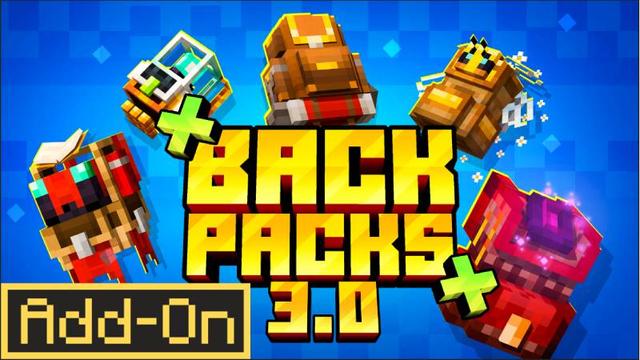 Thumbnail of the Minecraft Bedrock Marketplace product Backpacks++ Add-On created by ThunderAy.