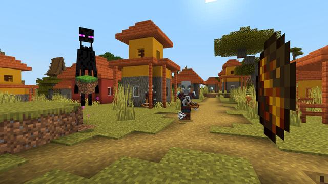Screenshot of the Minecraft Bedrock Marketplace product Fireball Mobs created by ThunderAy.